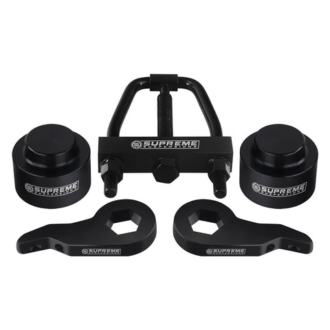 2002-2006 Chevy Avalanche 1500 Full Suspension Lift Kit & Install Tool 4WD 4x4-Suspension Lift Kits-Supreme Suspensions®-Billet Aluminum-1"-Supreme Suspensions®