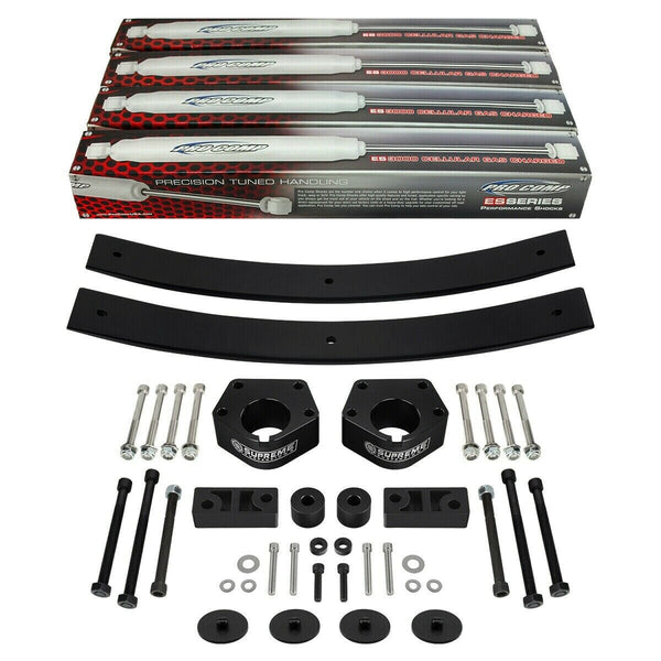 kit de levage complet 3" avant + 2" arrière comprenant amortisseurs différentiels Toyota ifs t100 1993-1998